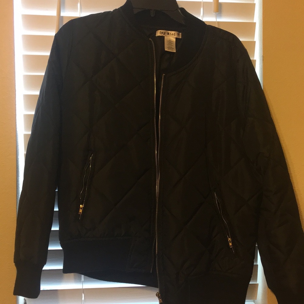Black & Gold Bomber Jacket